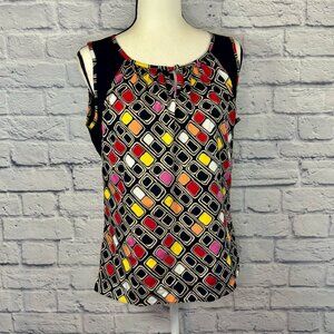 Banana Republic Sleeveless Geometric Print Blouse - Size M
